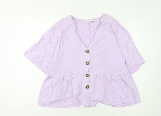 Womens UK Size 16 ASOS Design Purple Basic Blouse