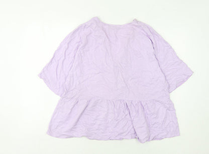 Womens UK Size 16 ASOS Design Purple Basic Blouse