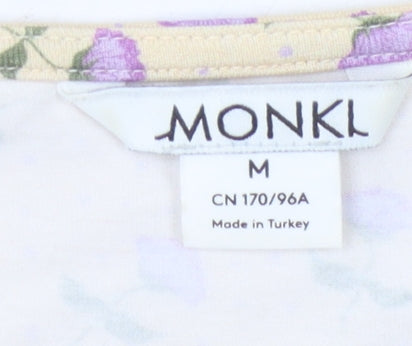 Womens UK Size M Monki Beige Cropped Blouse