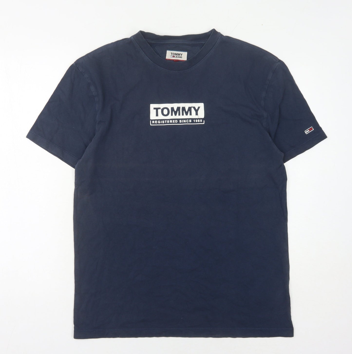 Tommy Jeans Men's Blue Logo T-Shirt Size S