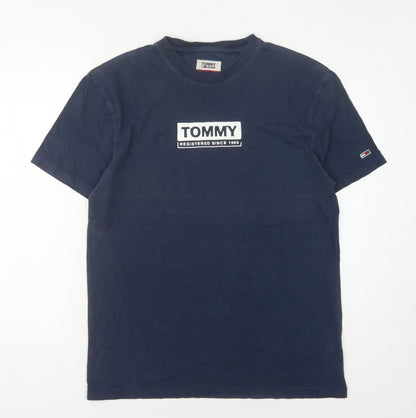 Tommy Jeans Men's Blue Logo T-Shirt Size S