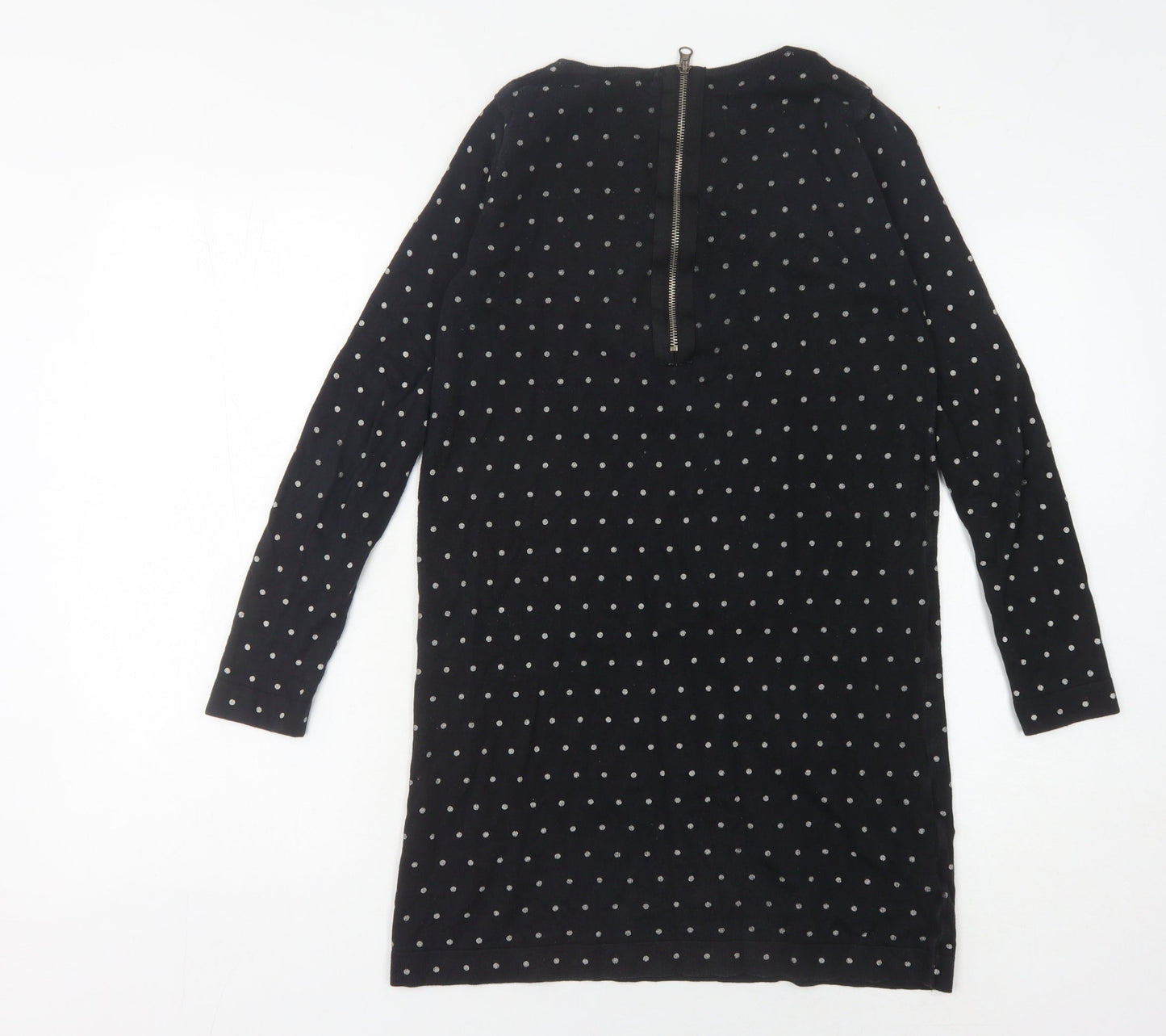 Mango Women's Black XS Polka Dot Sheath Dress