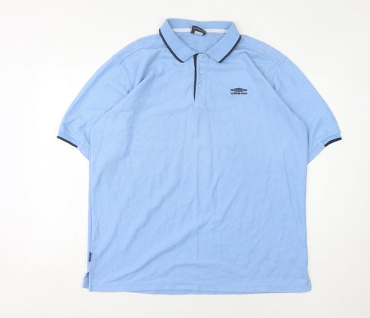 Umbro Men's Blue 2XL Polo Shirt Short Sleeve