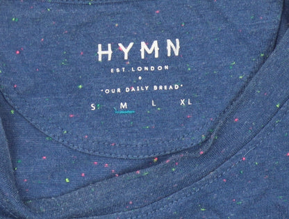 Hymn Unisex Adults Blue Basic Cotton T-Shirt M