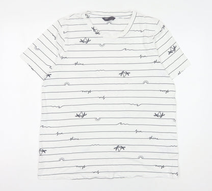 Womens UK Size 16 Marks and Spencer White Jersey T-Shirt