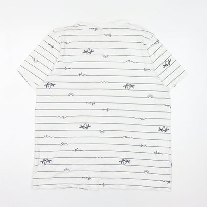 Womens UK Size 16 Marks and Spencer White Jersey T-Shirt