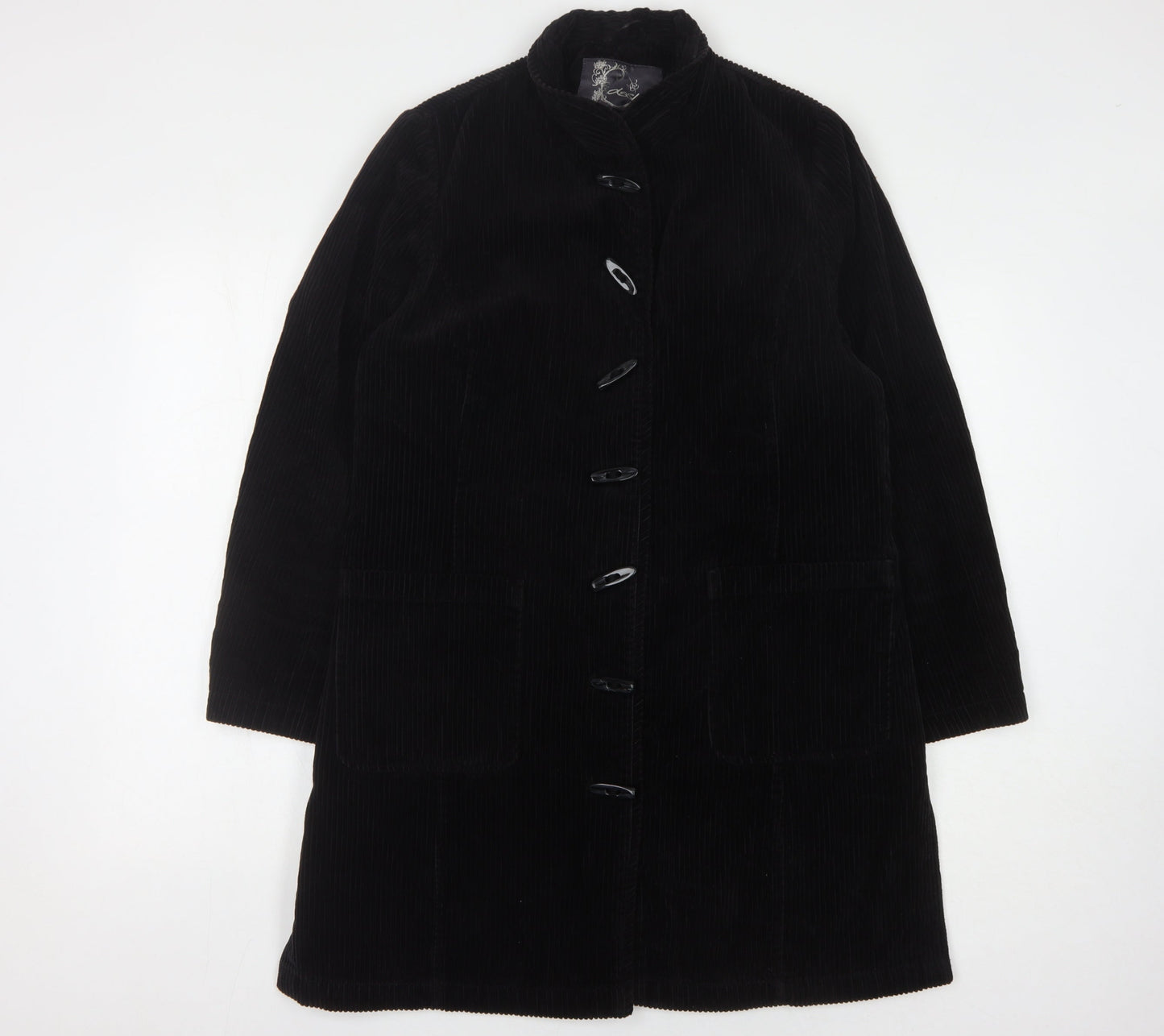 Womens UK Size 14 DASH Black Overcoat