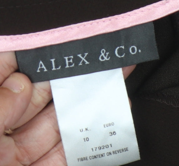 Womens UK Size 10 Alex & Co.   Brown Trousers