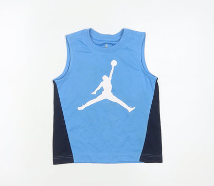 Jordan Boys Blue Basketball Tank Sleeveless Activewear Top
