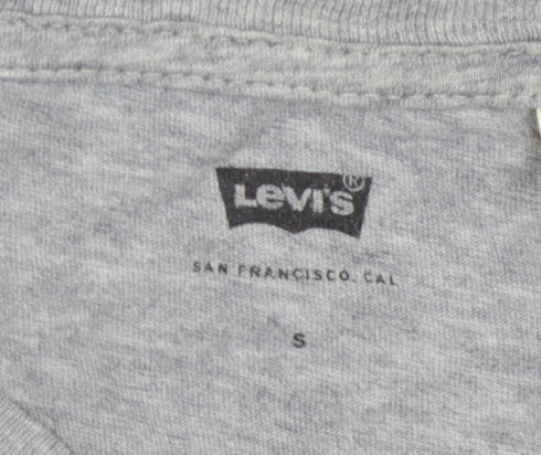 Levi's Grey Men's S Logo Graphic Cotton T-Shirt