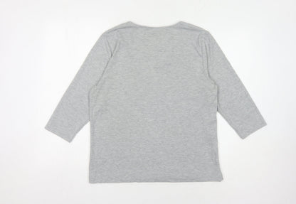Womens UK Size 14 TIGI Grey Basic T-Shirt