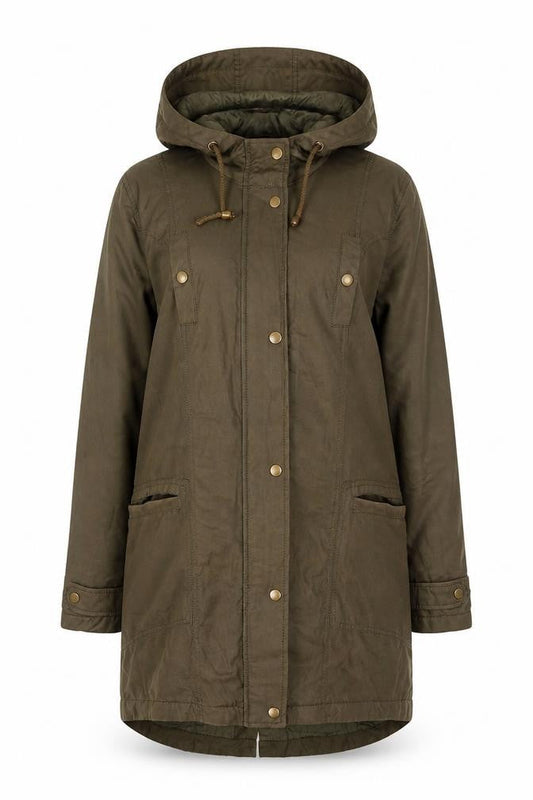 Womens UK Size 12 South Brown Parka Coat