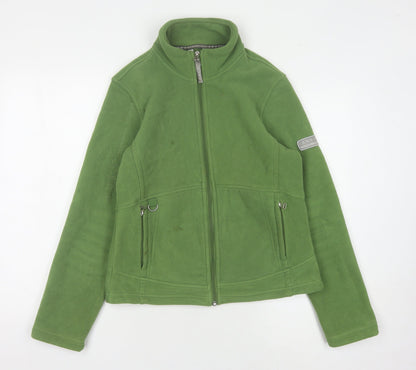 Anky Women's Green Fleece Jacket, Size 12, Zip Closure
