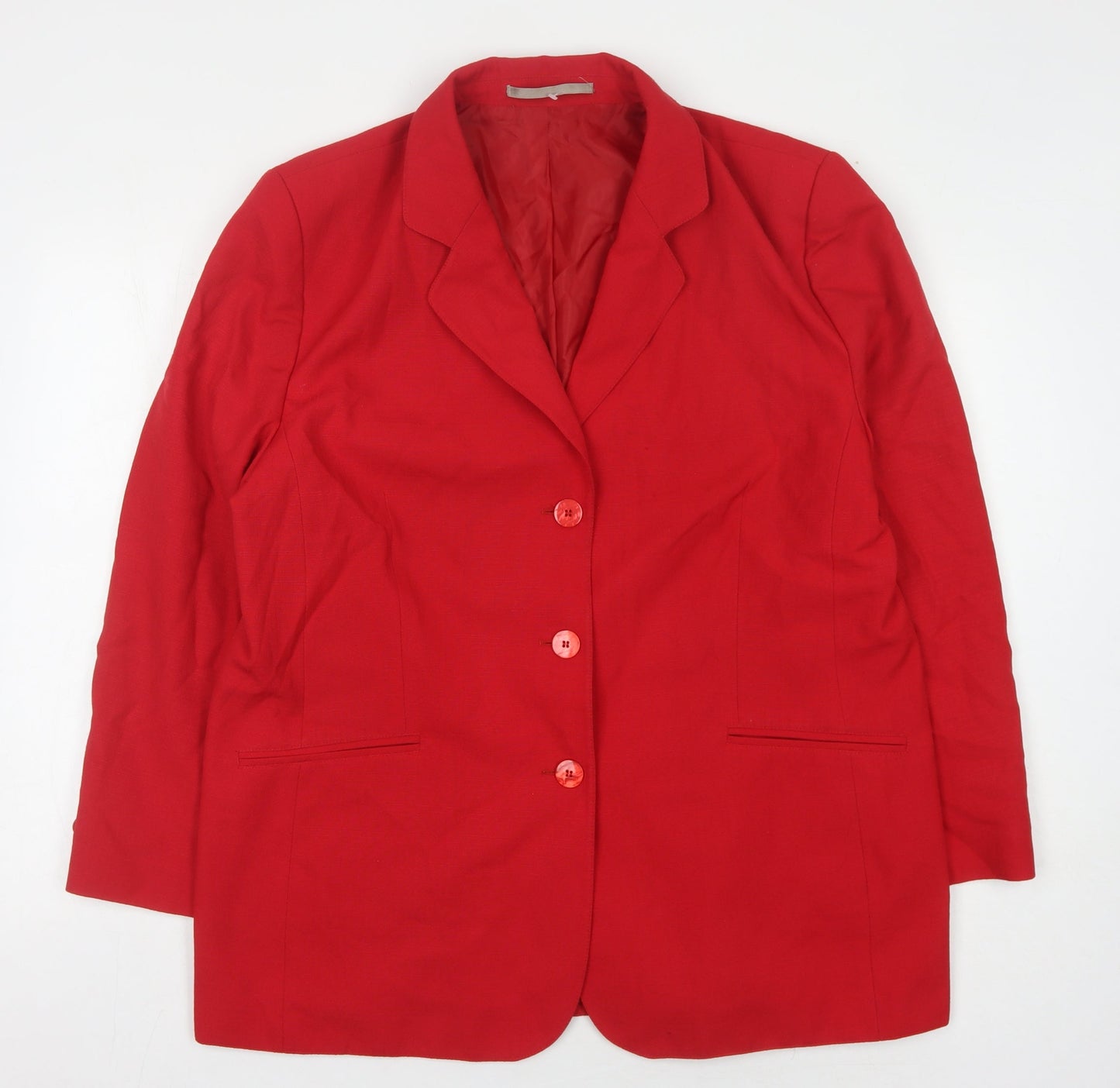 C&A Women's Red Blazer Size 14 Regular Fit
