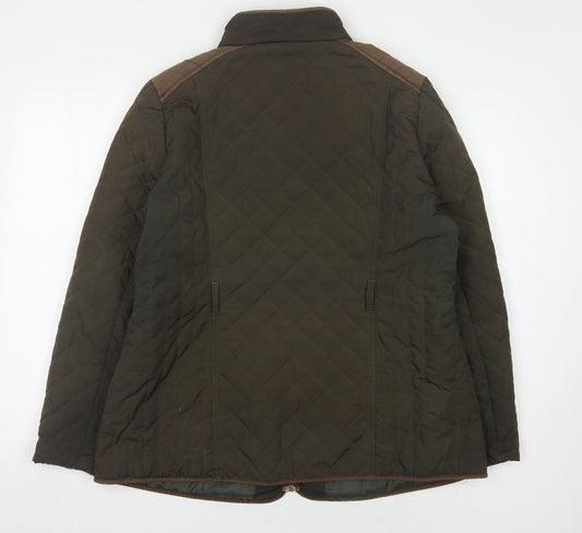 BHS Women's Green Quilted Jacket Size 18