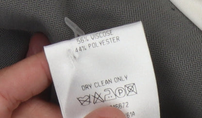 Burton Men's Grey Trousers, 36 in Waist, Formal Style