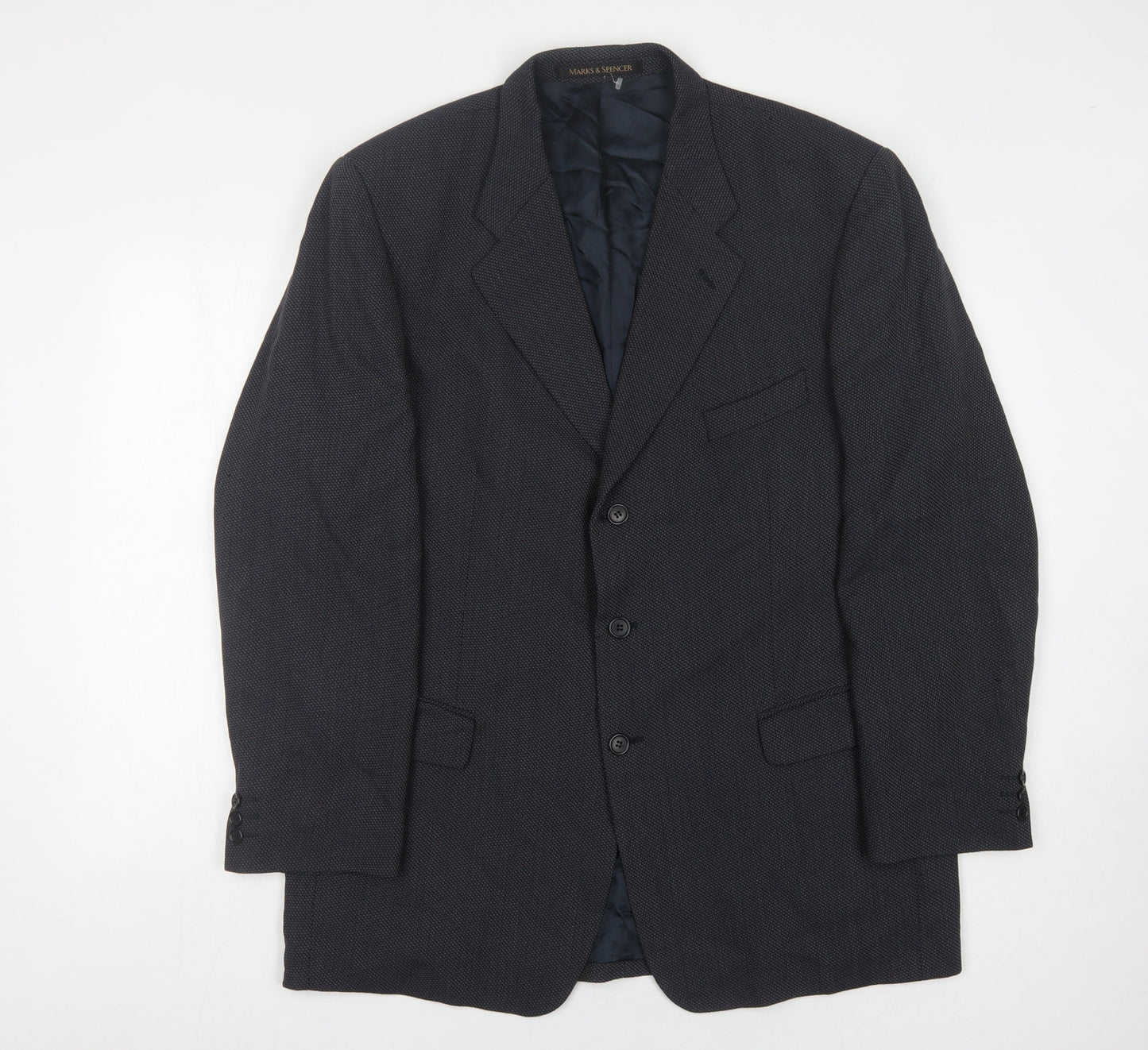 Mens UK Size 44 Marks and Spencer Regular Blue Suit Jacket