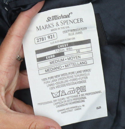 Mens UK Size 44 Marks and Spencer Regular Blue Suit Jacket