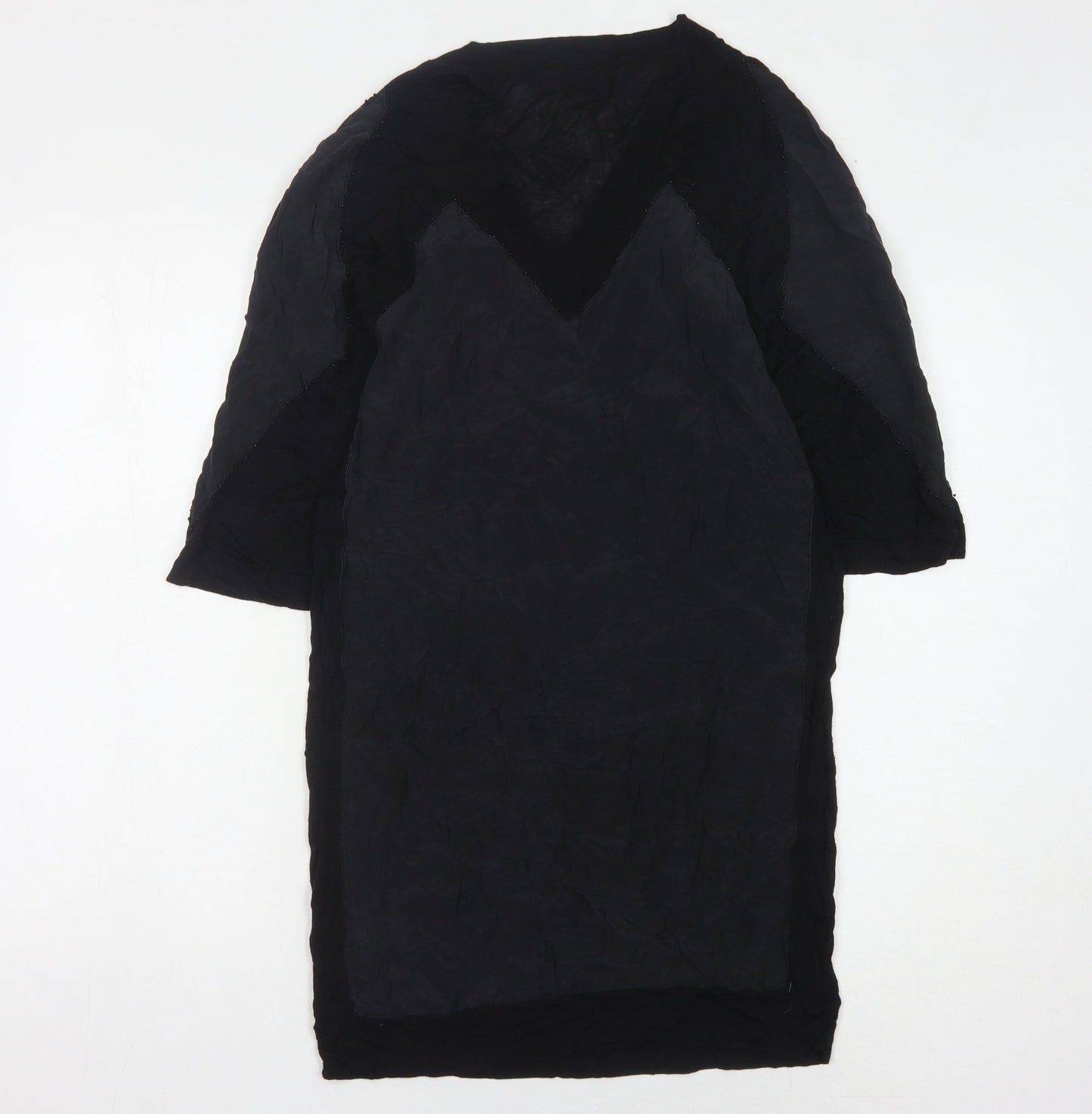 French Connection Women's Black V-Neck Dress Size 10