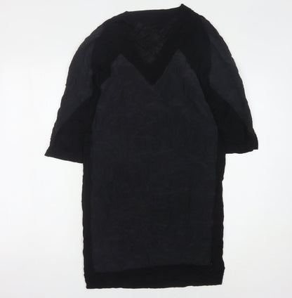 French Connection Women's Black V-Neck Dress Size 10