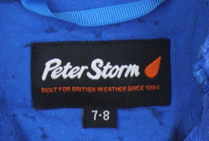 Peter Storm Boys Blue Striped Fleece Pullover Sweatshirt 7-8 Years