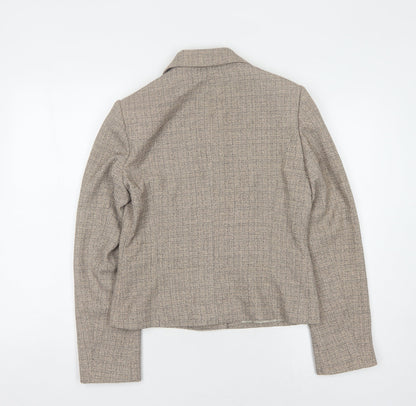 Principles Women's Beige Blazer, Size 12, Check Pattern