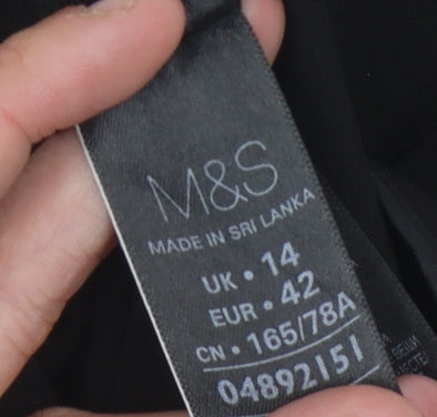 Marks and Spencer Women's Black Pencil Skirt Size 14