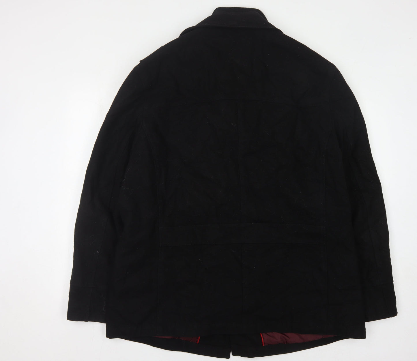 Mens UK Size XL Marks and Spencer Black Trench Coat