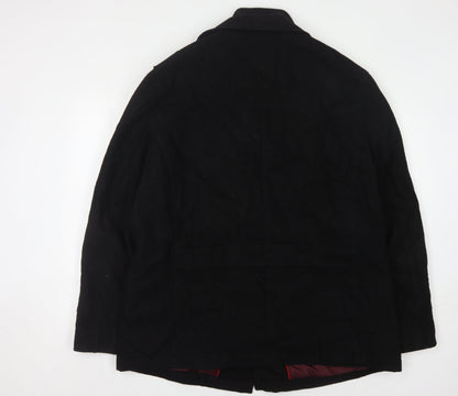 Mens UK Size XL Marks and Spencer Black Trench Coat