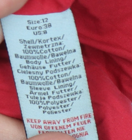 Aphorism Women's Red Butterfly Coat Size 12