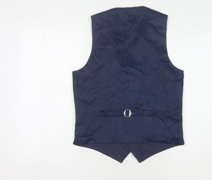 Mens UK Size 36 Marks and Spencer Regular Blue Suit Waistcoat
