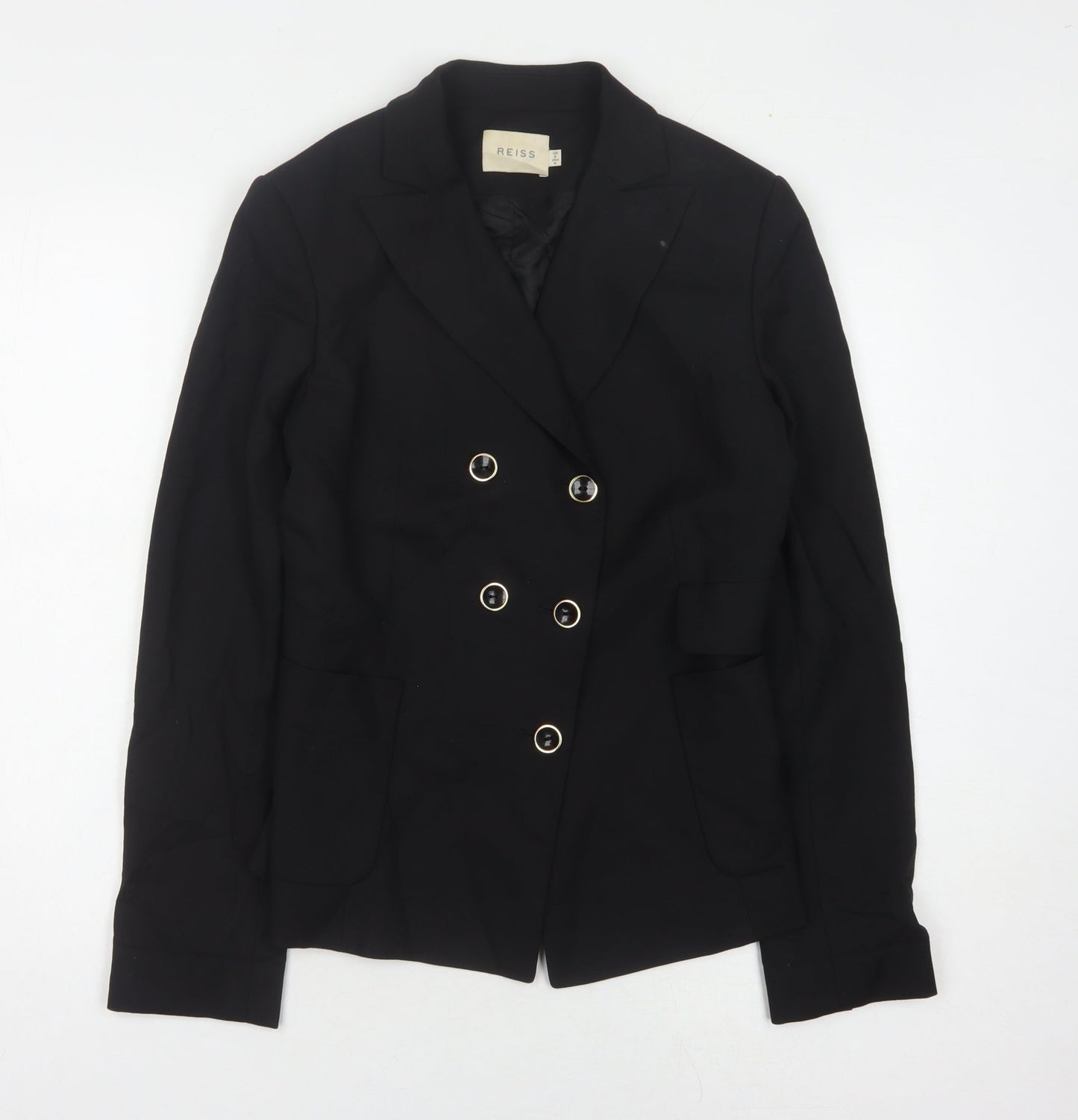 Reiss Women's Black Double-Breasted Suit Jacket