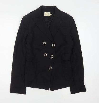 Reiss Women's Black Double-Breasted Suit Jacket