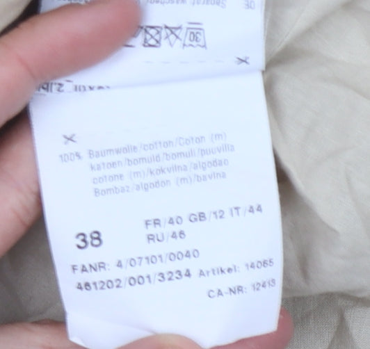 Basler Women's Beige Hooded Rain Coat Size 10