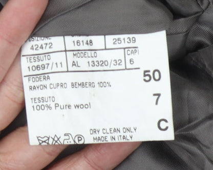 Mens UK Size 40 Canali Regular Grey Suit Jacket