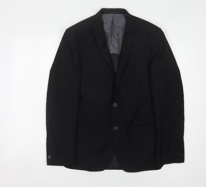 Mens UK Size 38 Red Herring Regular Black Suit Jacket