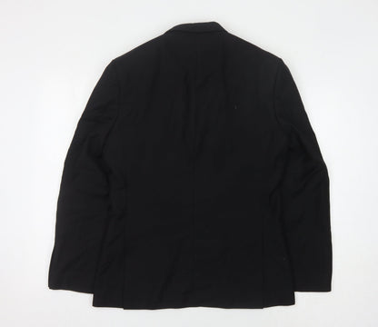 Mens UK Size 38 Red Herring Regular Black Suit Jacket