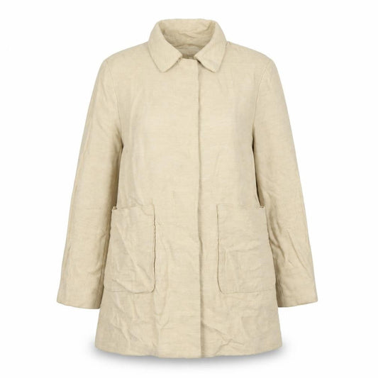 Zara Basic Womens Beige Linen Coat, Size 12
