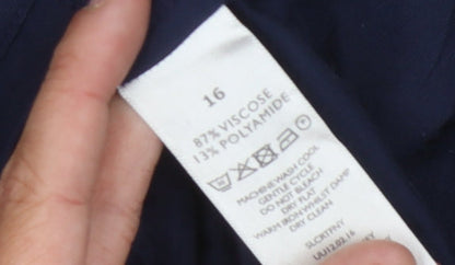 Womens UK Size 16 White Label Blue  Blouse
