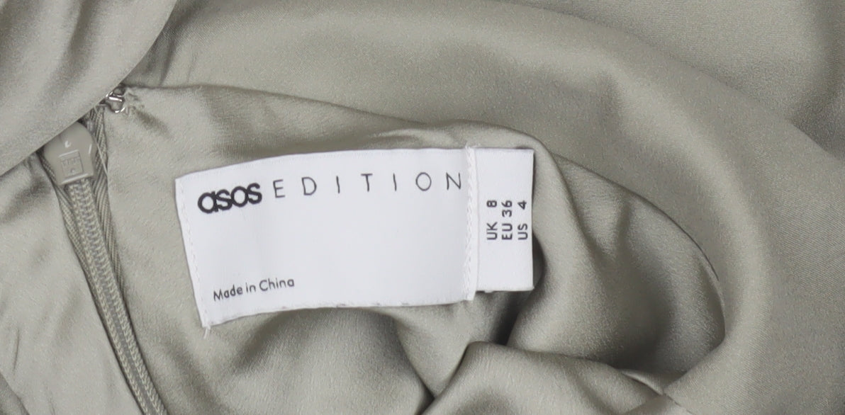 ASOS EDITION Women's Grey Sleeveless Dress