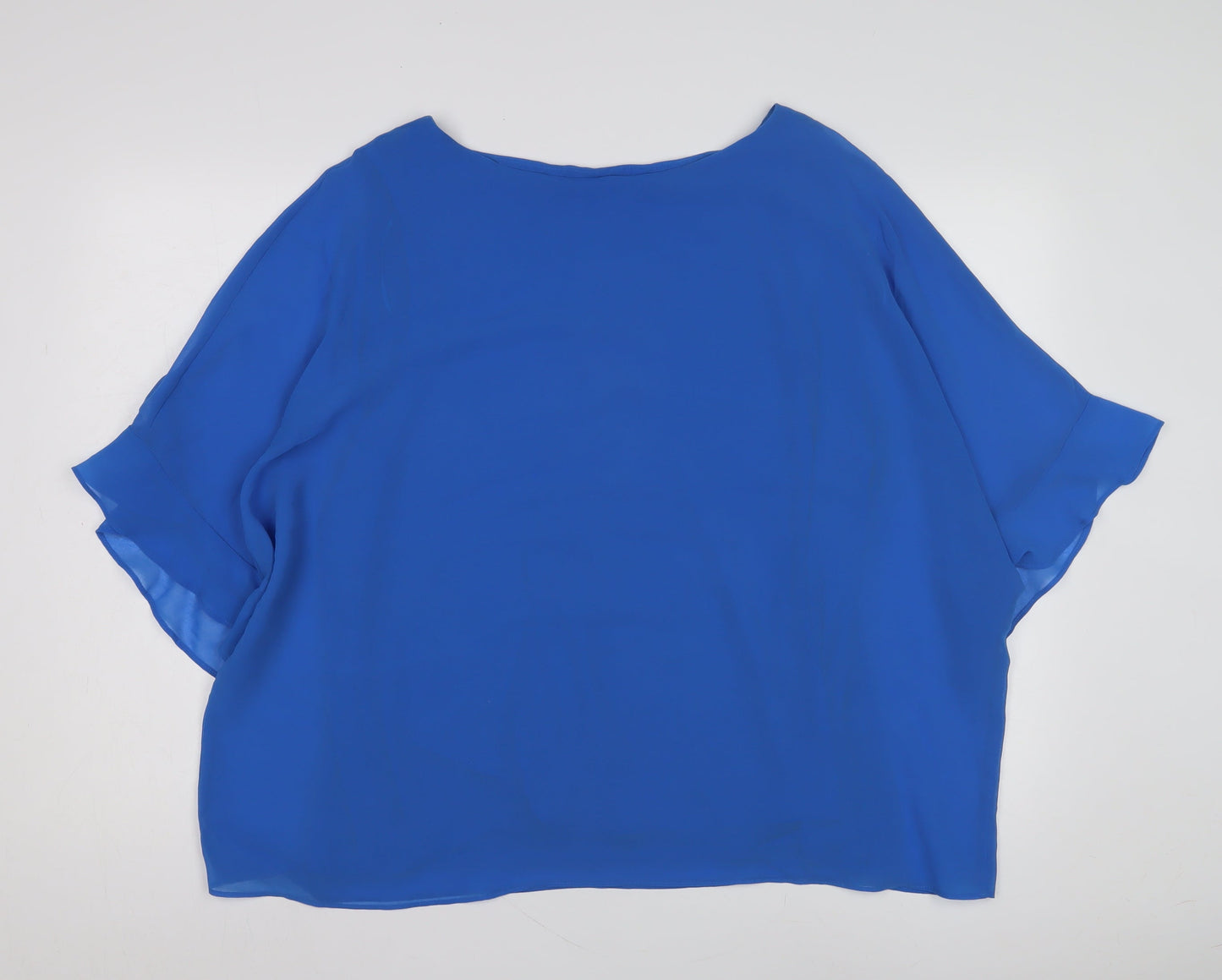 Womens UK Size L Wallis Blue Basic Blouse