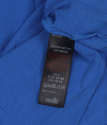Womens UK Size L Wallis Blue Basic Blouse