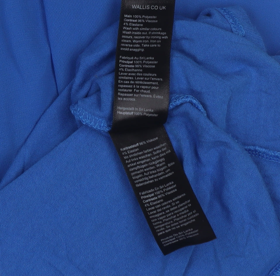 Womens UK Size L Wallis Blue Basic Blouse