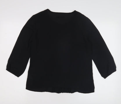Womens UK Size XS Soaked in Luxury Black  Blouse