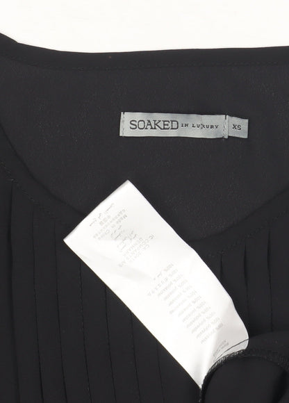 Womens UK Size XS Soaked in Luxury Black  Blouse