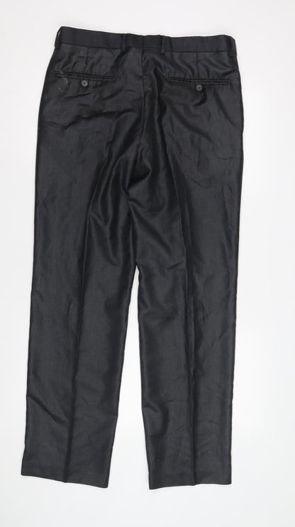 Stefano Conti Men's Black Suit Trousers Size 34
