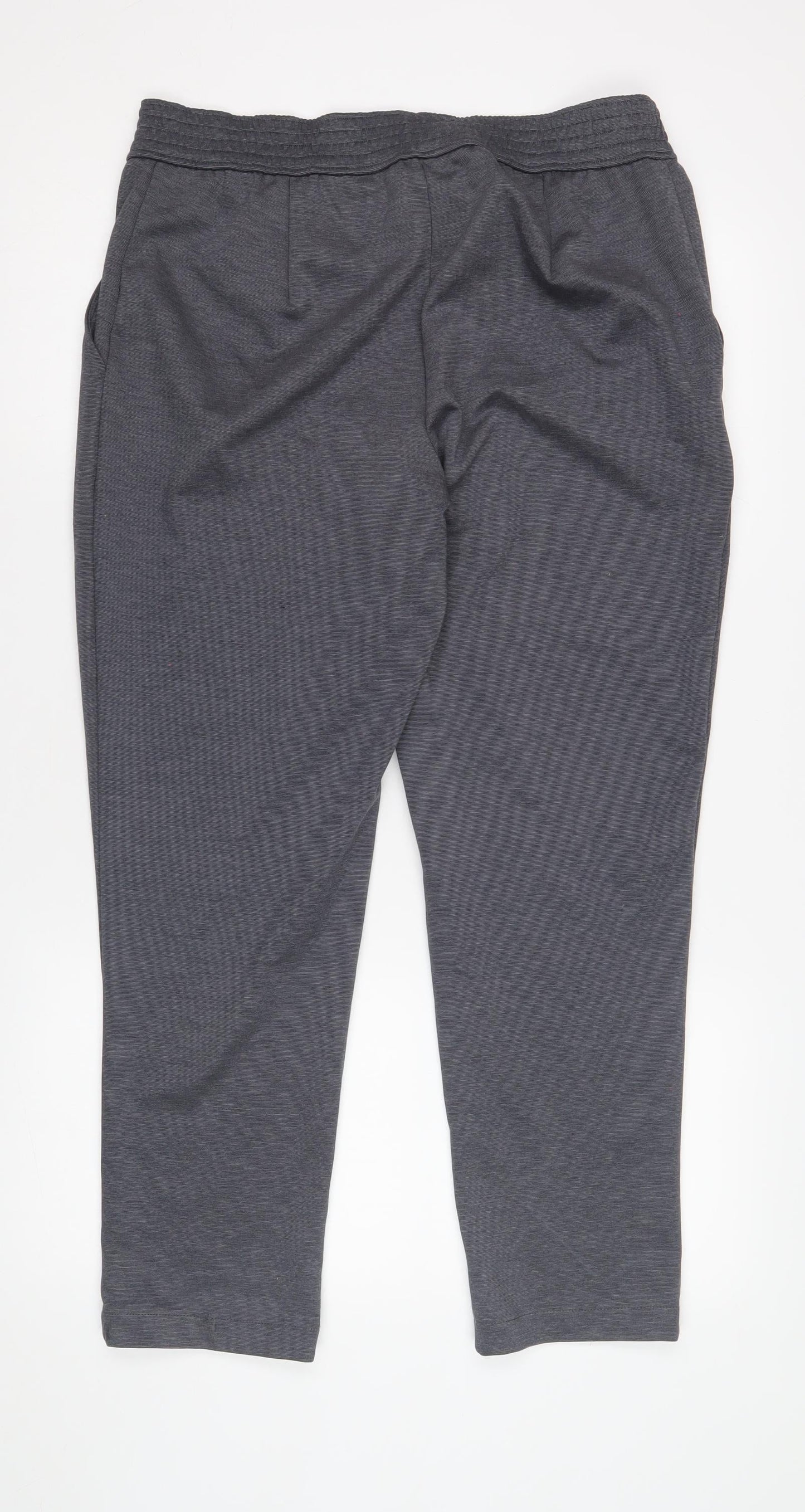 Bonmarché Women Grey Cropped Trousers Size 14