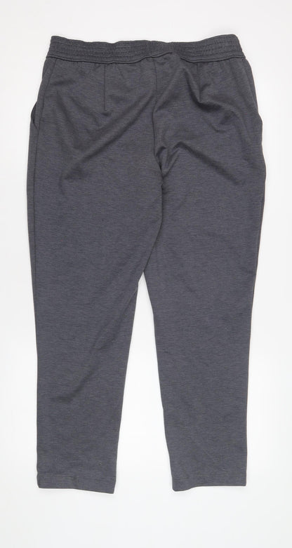 Bonmarché Women Grey Cropped Trousers Size 14