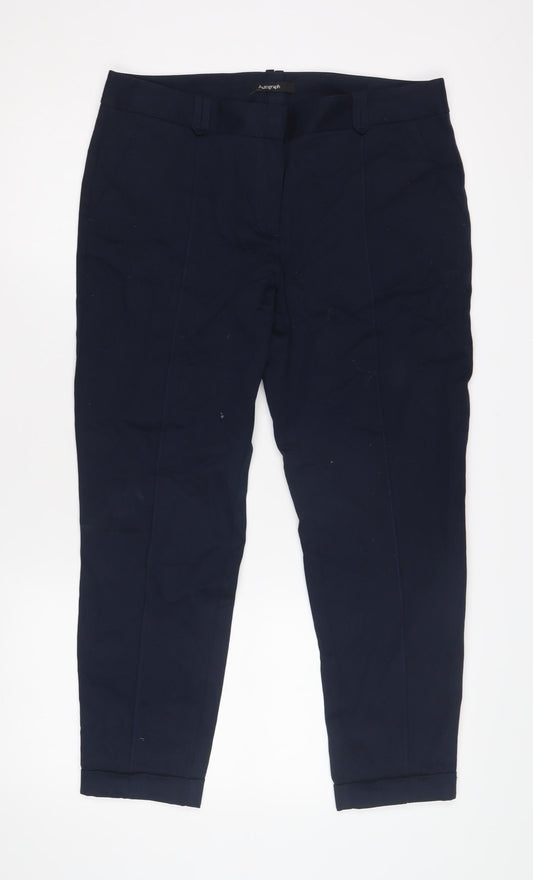 Autograph Women's Navy Cropped Trousers Size 12