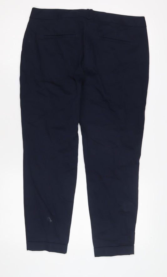 Autograph Women's Navy Cropped Trousers Size 12